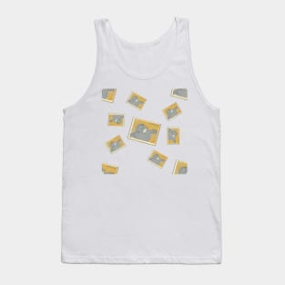 Hawaiian Monk Seal Stamp Pattern Tank Top